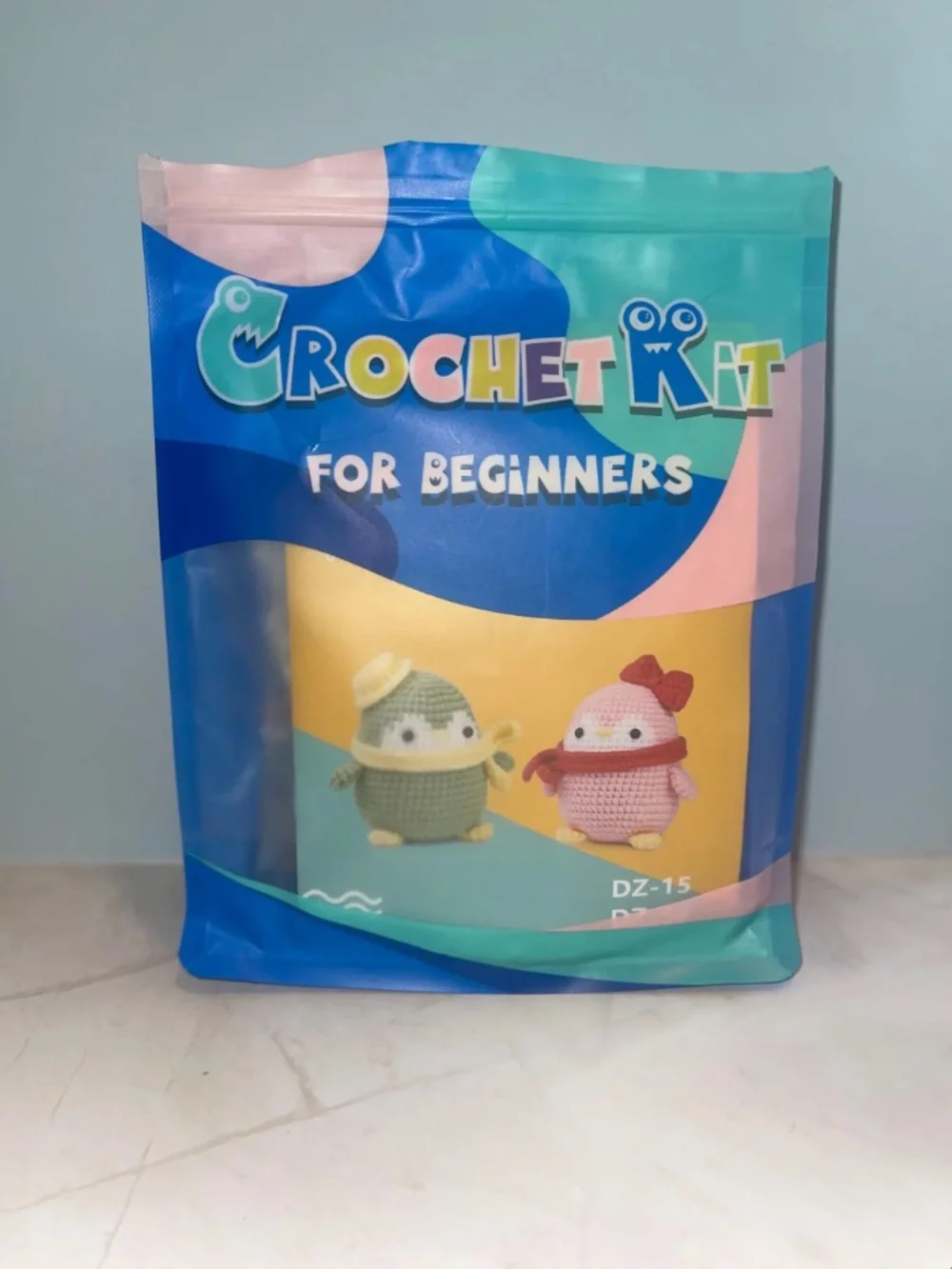 Pink Penguin Crochet Toy, Learn To Crochet Kit For Beginners